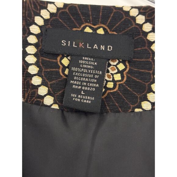 SILKLAND Elegant Collection Embroidered Beaded Jacket Sz L Old Money Mob Wife - Picture 2 of 9